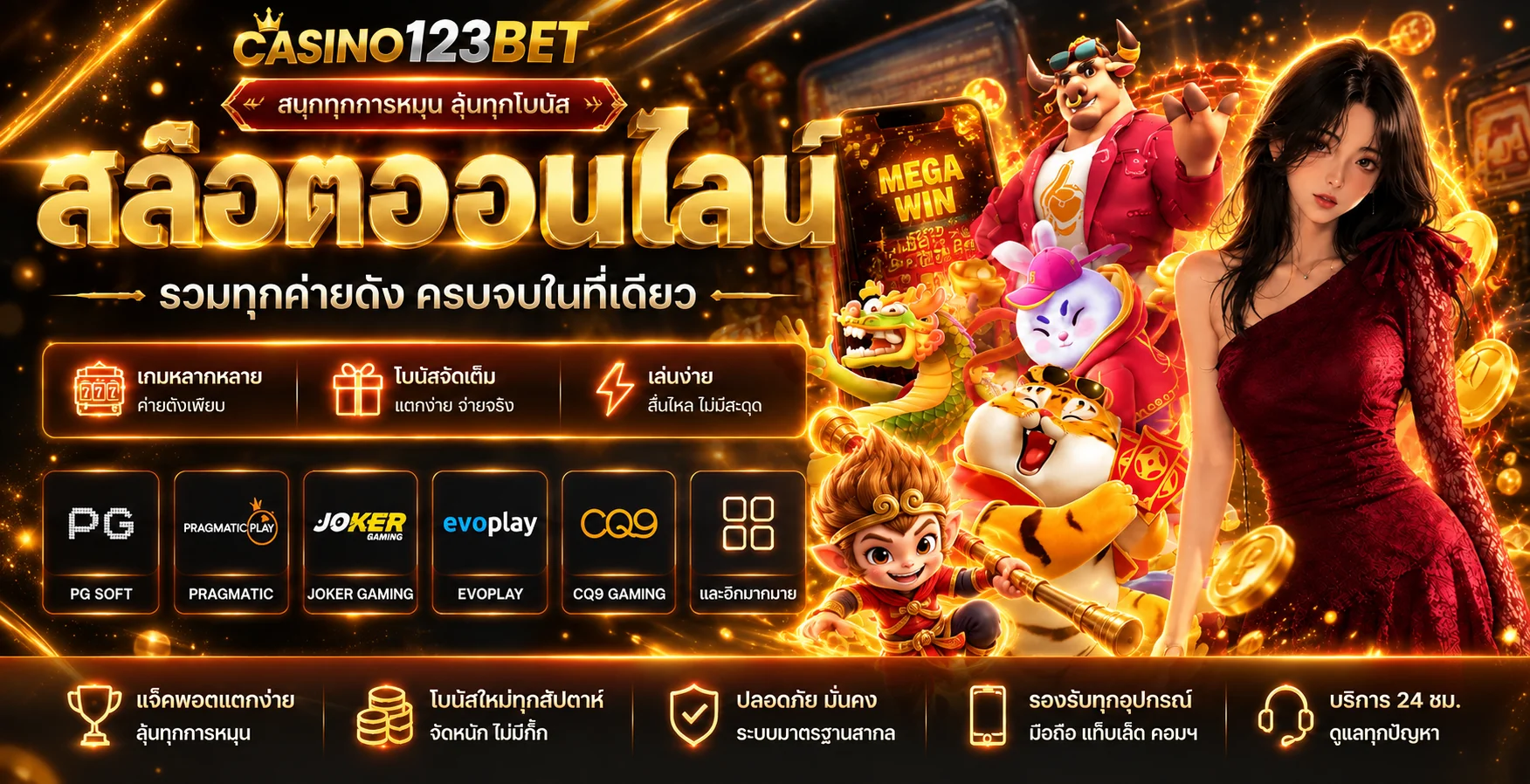 คู่มือเลือกสล็อตออนไลน์ CASINO123BET หลายค่าย